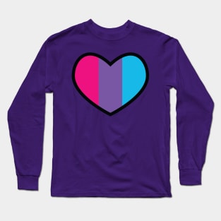 Androgynous Flag Heart Long Sleeve T-Shirt